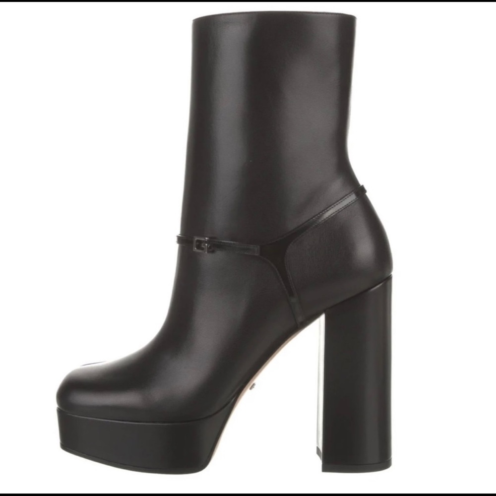 Gucci Malaga Nero Platform Midi Calf Bootie